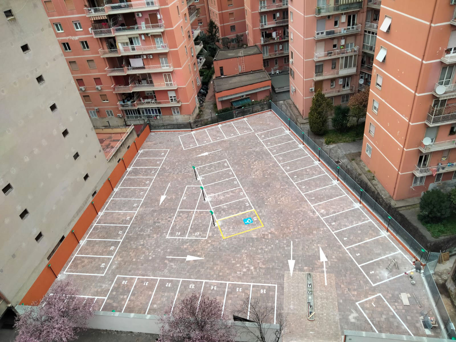 Vista dall'alto del Parcheggio Etiopia